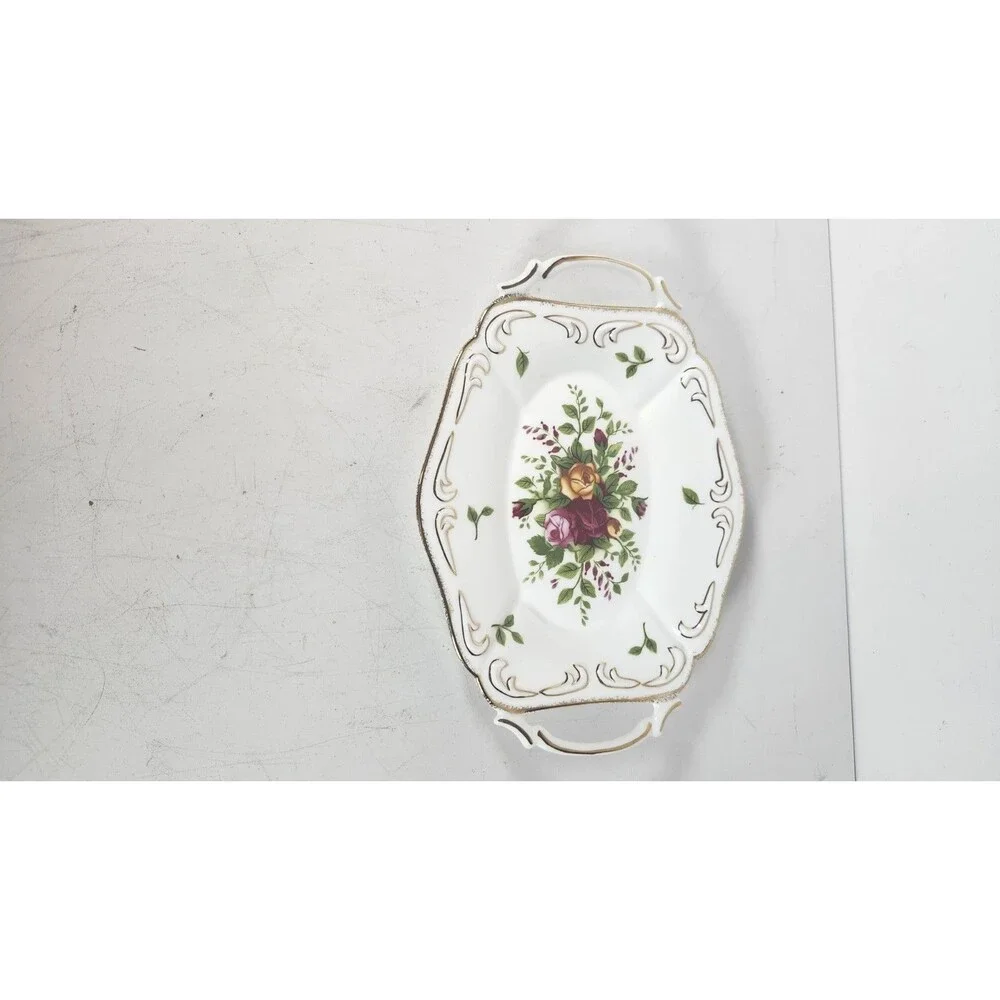 Royal Albert Old Country Roses Small Grandeur Tray 2 Handle NIB